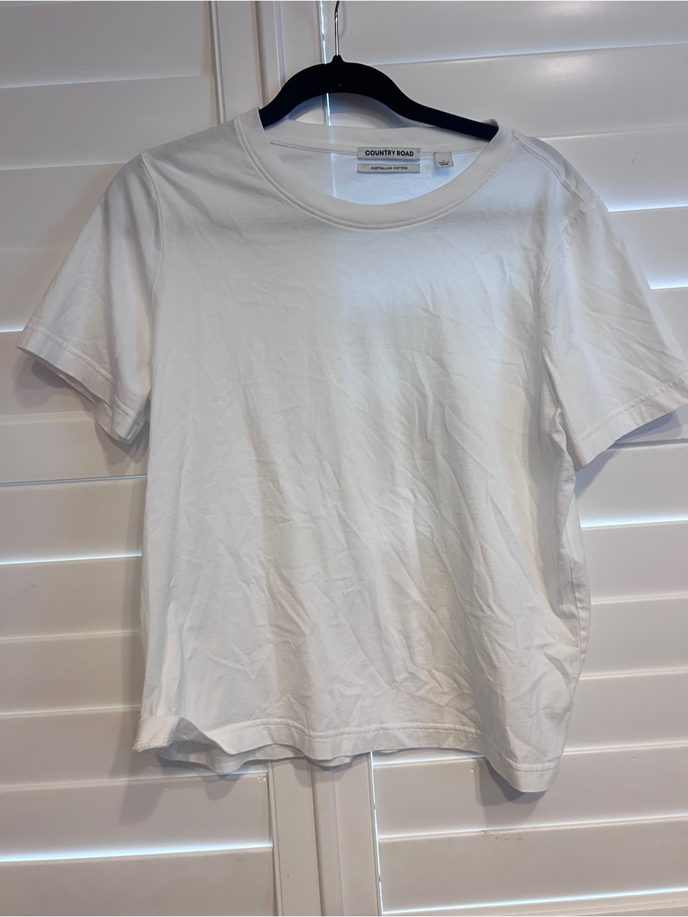 Country Road Australian Cotton Tee White Size Large